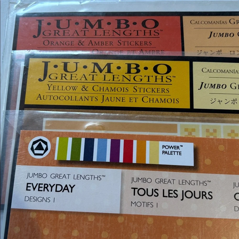 Jumbo Great Lengths Stickers in Orange and Yellow